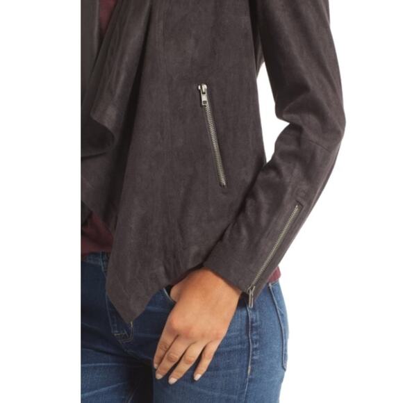 Faux suede waterfall cardigan/jacket, ladies small gray by Cupcakes & Cashmere - Picture 5 of 10